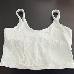lululemon athletica White Cropped Sports Bra Tank